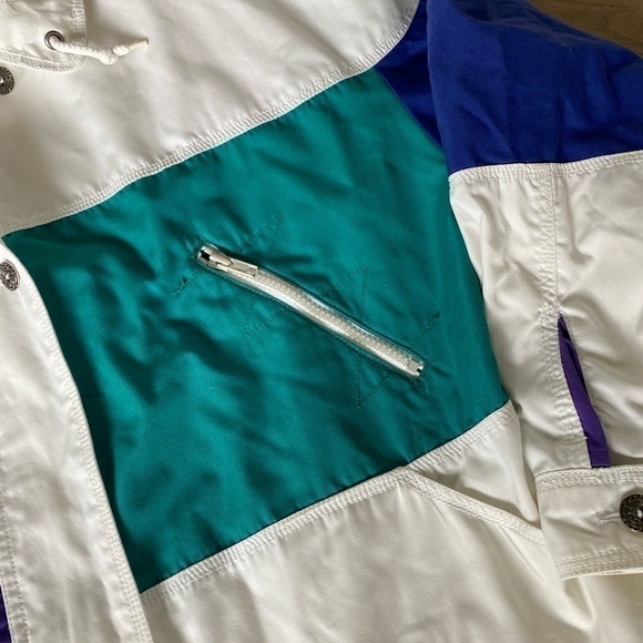 Vintage Mulberry Street Womens 80s Lined Wind Breaker Parachute Jacket Size XL - Picture 8 of 13